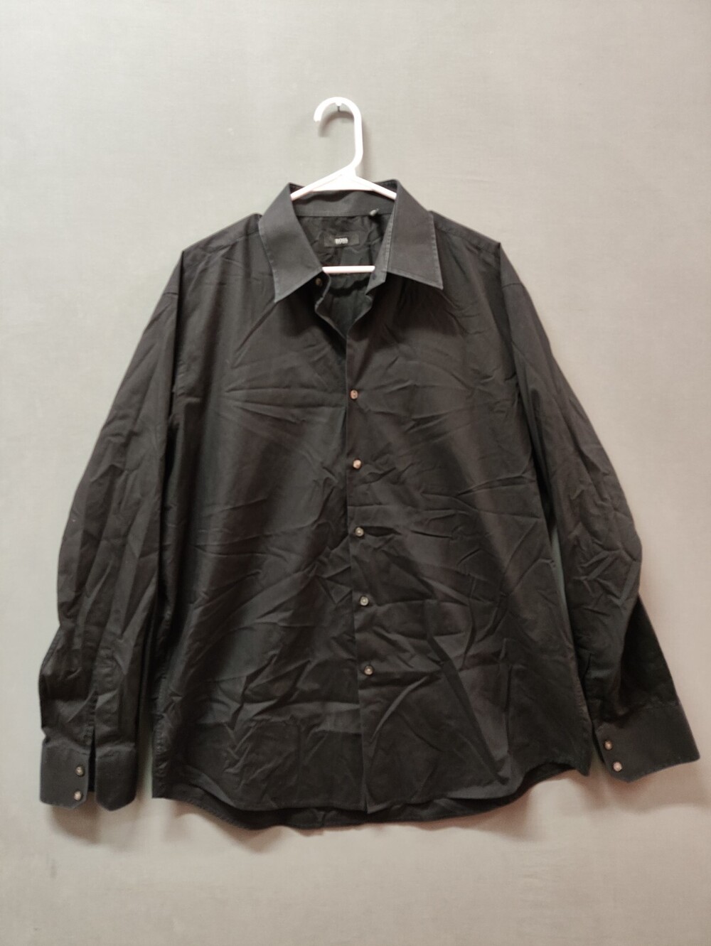 Hugo Boss Black Dress Shirt 17 3/4 Men long sleeve